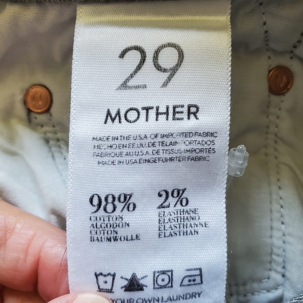 MOTHER Gray Skinny Jeans Distressed. Size 29 - Picture 8 of 9